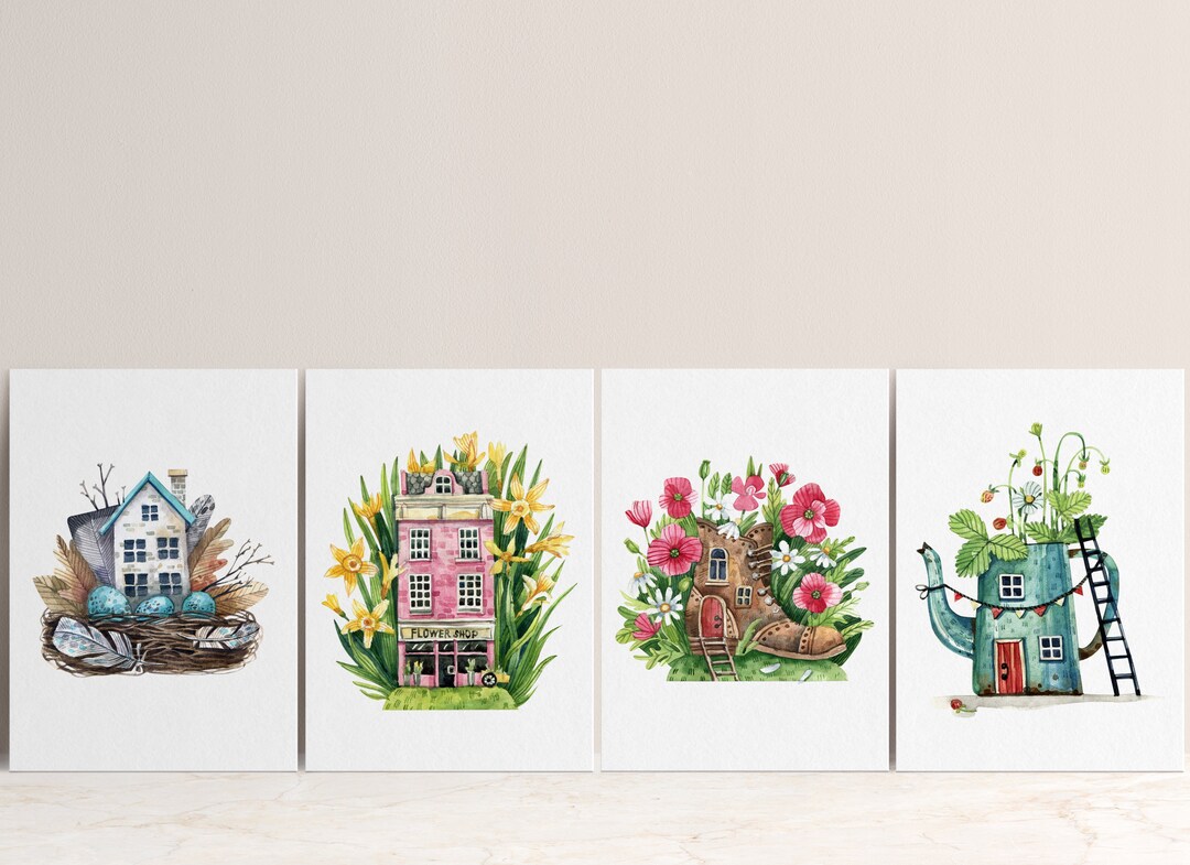 Spring Land of Enchantment Postcard Collection, Set of 4 , Illustrated ...