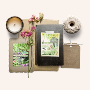 Cartes postales aquarelles du Jardin de Monet | Cartes de correspondance de jardin | correspondance Postcrossing Cartes postales | Monet | Mini impressions d'art | Carte Fleurs peintes