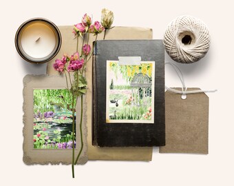 Monet Garden Watercolor Postcards | Art Notecards