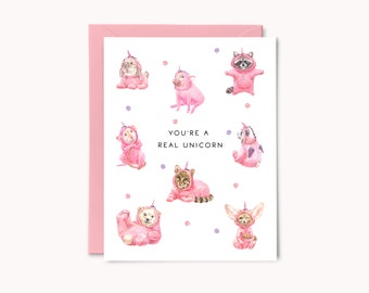 Unicorn Animal Card | Whimsical Everyday Encouragement Greeting