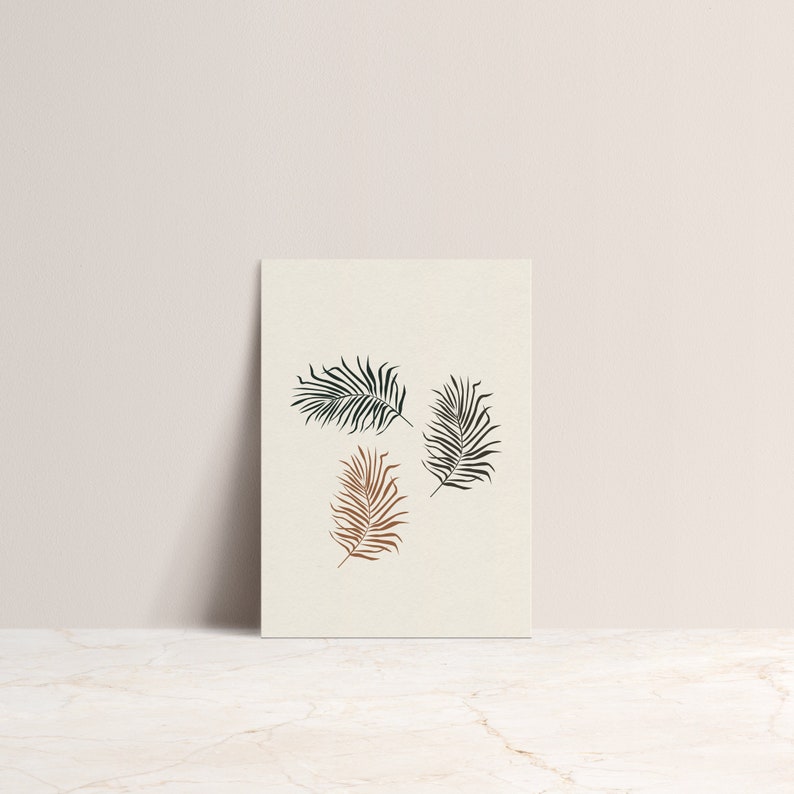 Natural Postcard Collection, Set of 4 or 8 Postcards Abstract Art Art Postcard Botanical Postcard Set Mini Prints image 3