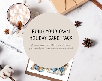 Construya un paquete de tarjetas navideñas / Tarjetas navideñas / Paquete de tarjetas / Tarjetas navideñas / Paquete de tarjetas navideñas / Conjunto de tarjetas navideñas