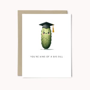 carte de remise des diplômes drôle | Vous êtes un peu gros | de voeux pour l'obtention du diplôme de jeu de mots | Jolie carte de cornichons pour les diplômés | Cadeau drôle de remise des diplômes