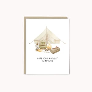 Camping Birthday Card | Birthday Card Adventure | Birthday Wishes Greeting Card | Pun Birthday Greeting | Adventure Card