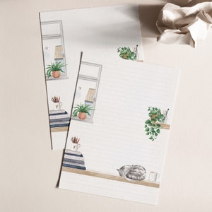 En mi juego de papelería espacial / Juego de letras / Juego de letras para gatos / Juego de papelería para gatos / Papel para escribir