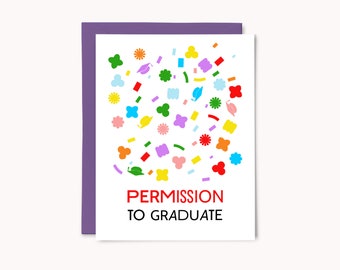 Congratulations Graduation Card | Permission to Graduate | Kpop Inspired | Card for Graduate | PTD on Stage | Bangtan Card |  Confetti Grad