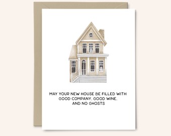 New Home Greeting Card | Funny Housewarming Card | Haunted House Card | Congrats on Your New Home Card | Housewarming Gift for Friend