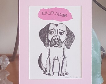 Labrador Retriever  Print Custom Art Dog Wall Picture