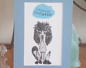 Chinese Crested Print Custom Art Dog Wall Picture