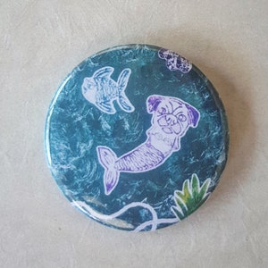 Mops Pins - Button Buttons, lustige Pins, süße Mops Geschenk, Mops Pin, Mops Gesicht, Mops Druck, Mops Kunst, 2,25 Pin