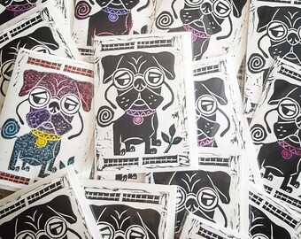 Pug Card, Blank Greeting Card, Pugs Cute Dog Card
