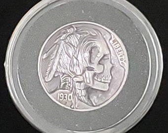 Warrior Skull Hobo Nickel by unknown artist