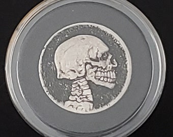 Rotted Skull Hobo Nickel by Sean Bennington