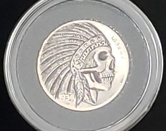 Chief Skull Hobo Nickel by unknown artist