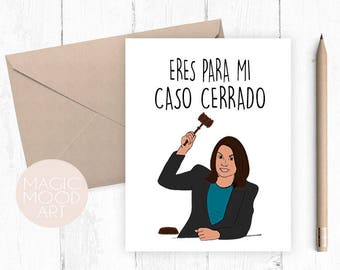 Eres Para Mi Caso Cerrado Card / Valentine's Day Card / Funny Card /  Valentines Day Card / Spanish Card / Mother's Day / Father's Day Card - Etsy