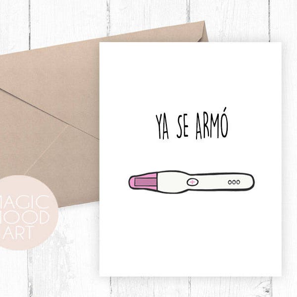Pregnancy Announcement in Spanish Etsy