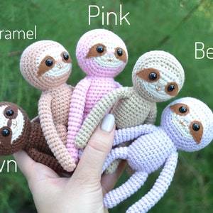 Crochet sloth , Sloth stuffed animal , Sloth home decor , Amigurumi Sloth , Sloth soft toy , Cute sloth gift , baby sloth image 2