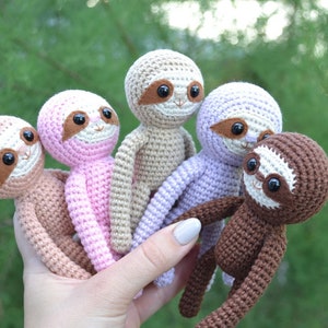 Crochet sloth , Sloth stuffed animal , Sloth home decor , Amigurumi Sloth , Sloth soft toy , Cute sloth gift , baby sloth image 5