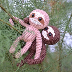 Crochet sloth , Sloth stuffed animal , Sloth home decor , Amigurumi Sloth , Sloth soft toy , Cute sloth gift , baby sloth image 6