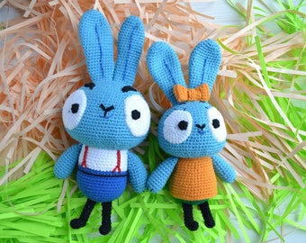 Bunnies crochet toys, amigurumi bunnies, bunny toy