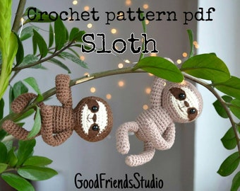 Crochet Sloth Pattern (english) pdf file