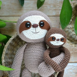 Crochet sloth , Sloth stuffed animal , Sloth home decor , Amigurumi Sloth , Sloth soft toy , Cute sloth gift , baby sloth image 9