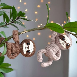 Crochet sloth , Sloth stuffed animal , Sloth home decor , Amigurumi Sloth , Sloth soft toy , Cute sloth gift , baby sloth image 10