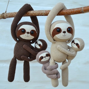 Crochet sloth , Sloth stuffed animal , Sloth home decor , Amigurumi Sloth , Sloth soft toy , Cute sloth gift , baby sloth image 1