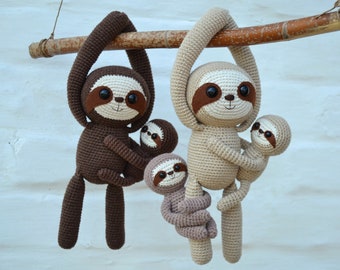 Crochet sloth , Sloth stuffed animal , Sloth home decor ,  Amigurumi Sloth ,  Sloth soft toy  , Cute sloth gift  , baby sloth