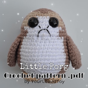 Crochet pattern Porg ,  pdf file