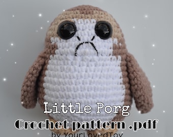 Crochet pattern Porg ,  pdf file