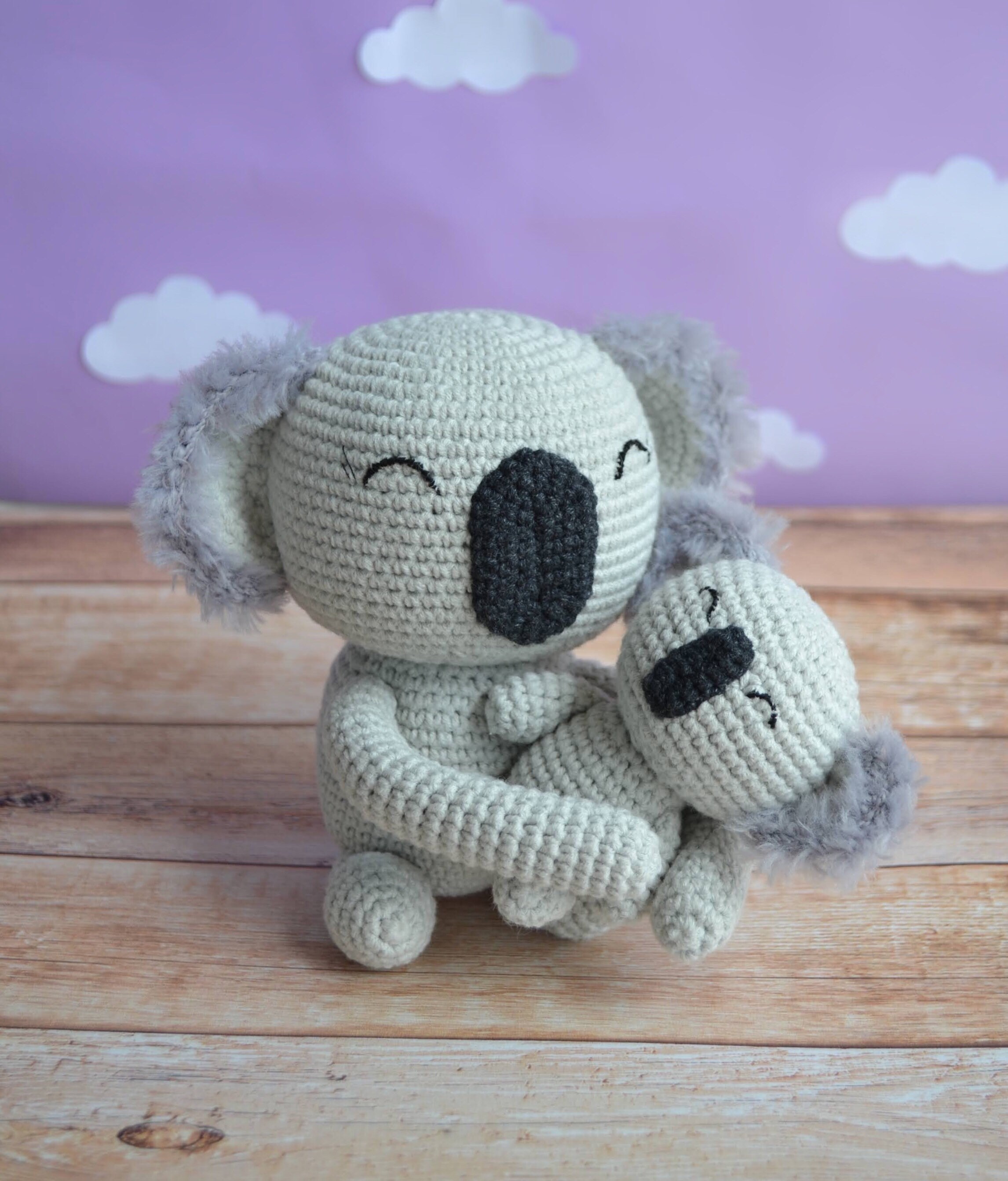 Koala mamá y bebé koala de juguete de ganchillo Koala Etsy