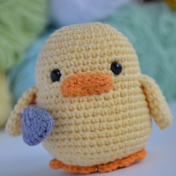 Duck with Knife meme, crochet cute duck