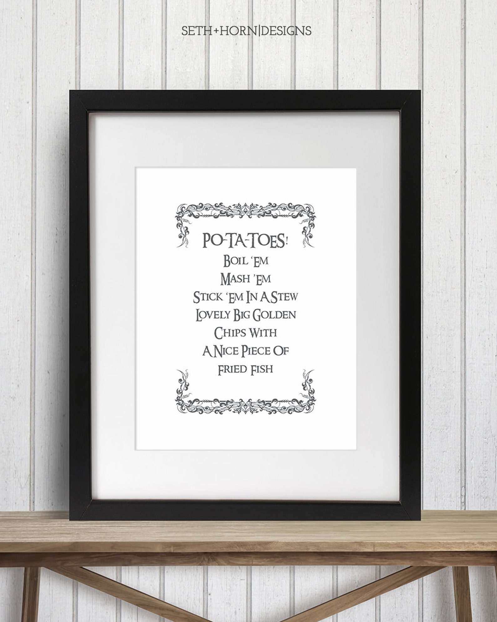 Lord of the Rings Potatoes Hobbit Printable Instant Download, the Shire, JRR Tolkien Quote, Sam