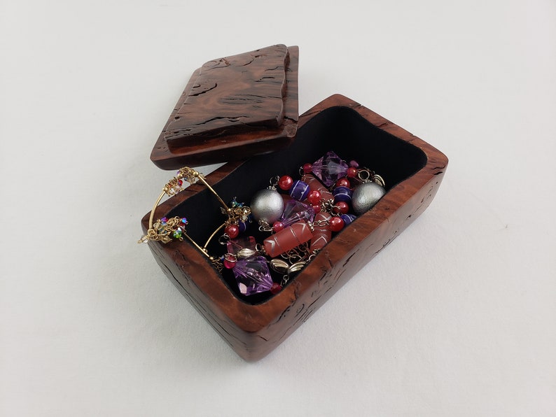 An Exotic Velvet tamarind handcrafted jewelry box keepsake art box