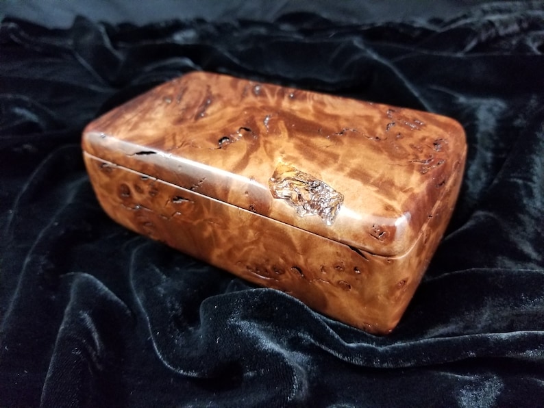 An Exotic Velvet tamarind handcrafted jewelry box keepsake art box