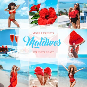 5 Mobile Presets, Lightroom Mobile Presets, Maldives Mobile Preset,Travel Presets,Blogger Presets,Lightroom Mobile,Presets,Iphone Presets