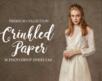 Superposiciones de Photoshop de papel arrugado: 36 texturas de alta resolución