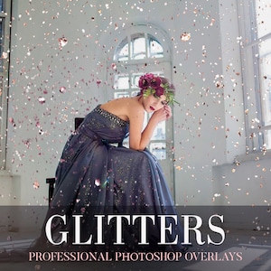 Glitter Photoshop Overlays: PNG Photo Effects (Digital Download)