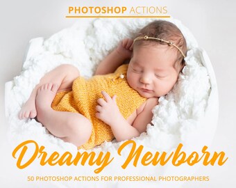 Dreamy Newborn Photoshop Actions: Baby Photo Filters (50)