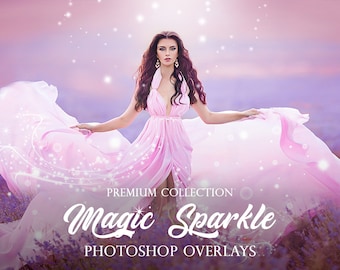 Magic Sparkle Photoshop Overlays (PNG)