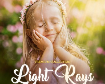 Light Rays Photoshop Overlays: 36 PNG Photo Effects (Digital Download)