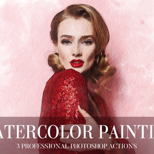 Watercolor Painting Photoshop Actions: Photo Effects, Filters (Digital Download)