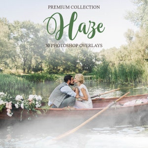 Haze Photoshop Overlays: 30 PNG Photo Effects (Digital Download)