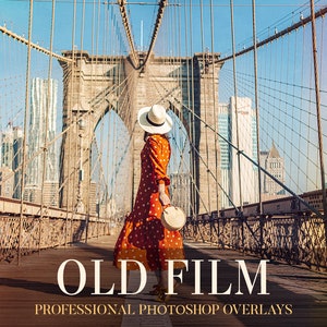 Old Film Photoshop Overlays: Portrait Photography PNG Effects (Digital Overlay)