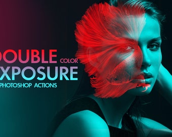 Color Double Exposure Photoshop Actions [16 Double Exposure Photoshop Actions ]