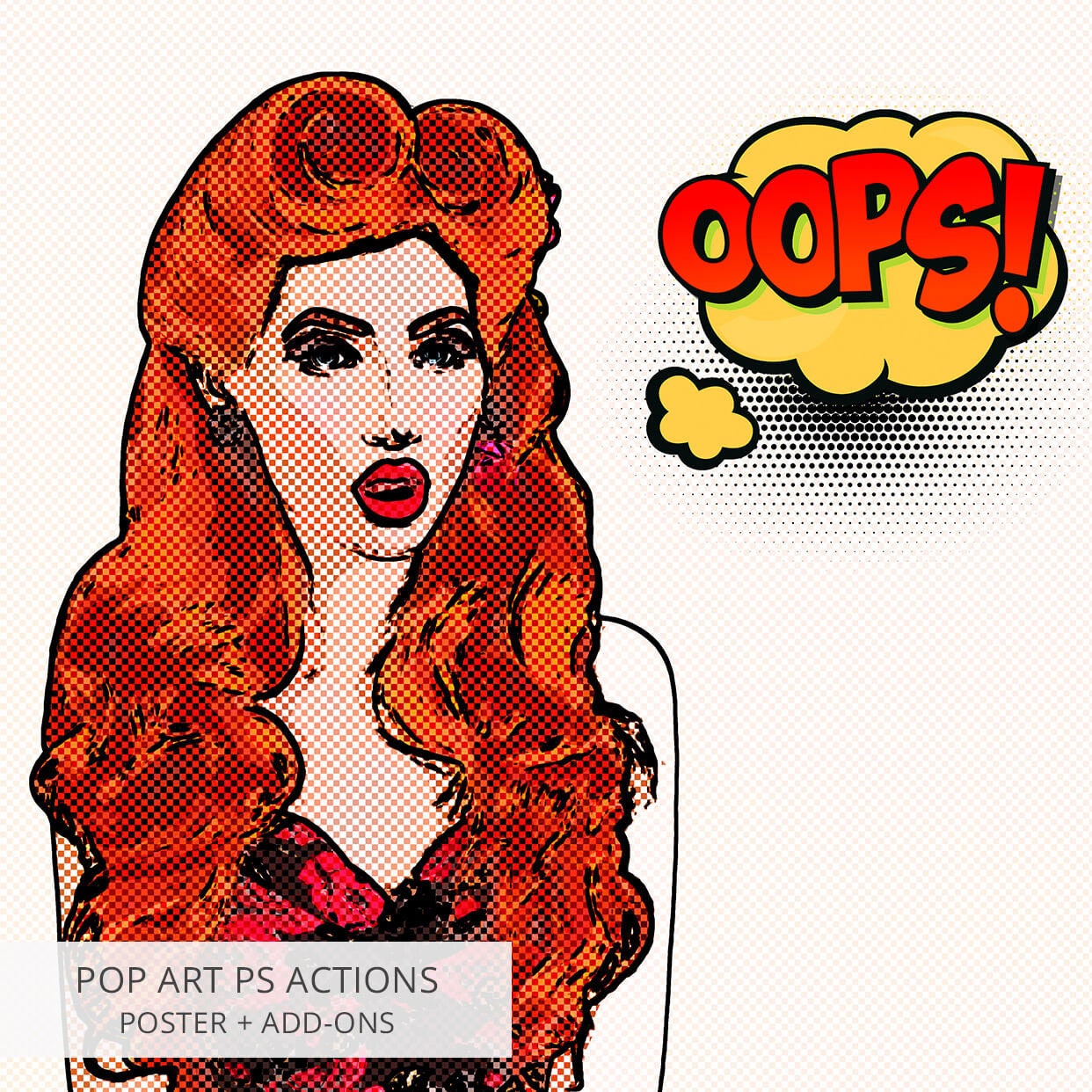 Pop Action Pop Art Photoshop Actions: 12 Effects + 35 Add-ons - Etsy