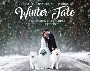Winter Tale Snow Photoshop Actions & Brushes (Digital Download)