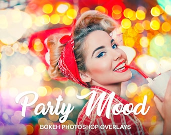 Colorful Party Bokeh Photoshop Overlays (150 JPG)