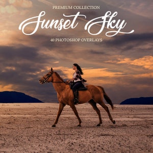 Sunset Sky Photoshop Overlays, Photo Overlay, Photography Overlays, Digital Overlay, Photography Overlay, PNG Overlays, Sunset Sky Overlays